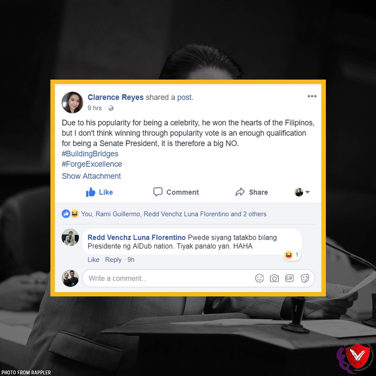 ALMAPOFFICIAL's tweet photo. Here are your answers from yesterday's ALMAP Online Recit on the question "Should Sen. Tito Sotto serve as Senate President?"
Like our FB page (@ALMAP.Inc) to participate in the next ALMAP Online Recit discourses.
#BuildBridges
#ForgeExcellence https://t.co/c8fabfTh41