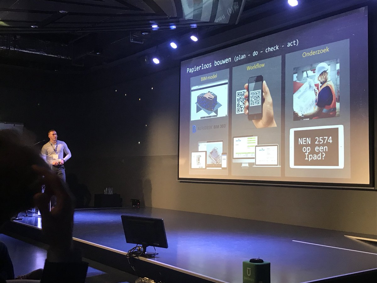 CollinVanKooten's tweet image. Van de huidige status door gebruik van @BIM360 naar een visie met QR codes en zelf ideeen over de ‘oude’ teken NEN. Bedankt @BoumaErnst voor je inspiratie. #bimpraktijkdag. #partnerschap @cadcompany
