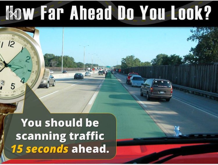 NRPSRoadSafety's tweet photo. A #ProactiveDriver can anticipate #TrafficCongestion #Hazards and take appropriate driver action.  Please #ScanAhead and #DriveSafe. https://t.co/E8zEWXELC5