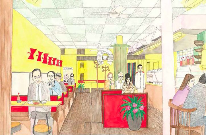 Robert Rubbish takes us on a hazy, illustrated day of the places and people of Soho > goo.gl/XqztrX