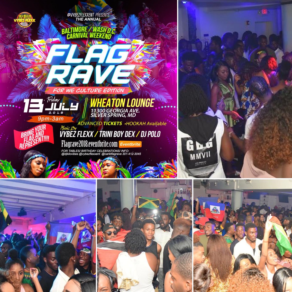 DJKILOVIBES's tweet photo. Friday July 13th
 The Annual Baltimore/DC Carnival 
“FLAG RAVE” 
“Bring Your Flags &amp; Represent”
🇯🇲🇧🇧🇹🇹🇭🇹🇬🇩🇦🇬🇬🇾🇧🇸🇱🇨🇻🇨🇦🇼🇻🇮
#soca #reggae #dancehall #afrobeats 
For Info: @djkilovibes 301-412-3045
#flagrave https://t.co/vmNXT9cvdQ