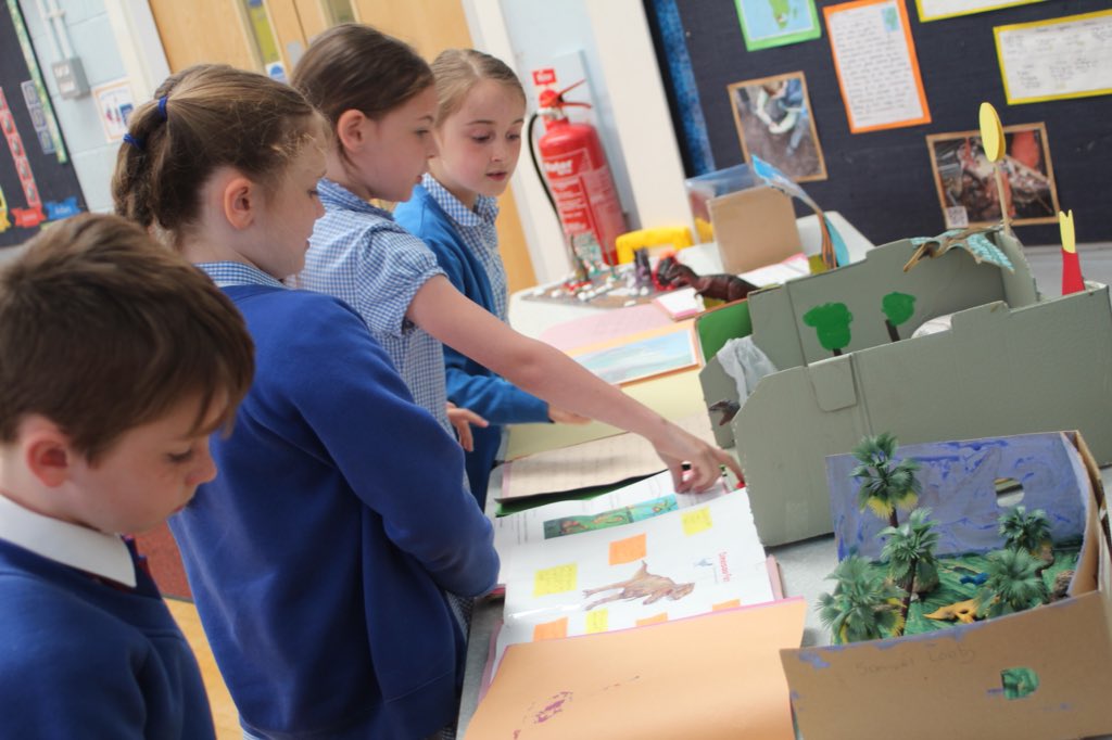 Parkfield's tweet image. Classes enjoyed looking at all the #LearningLog work that had been brought in this week.