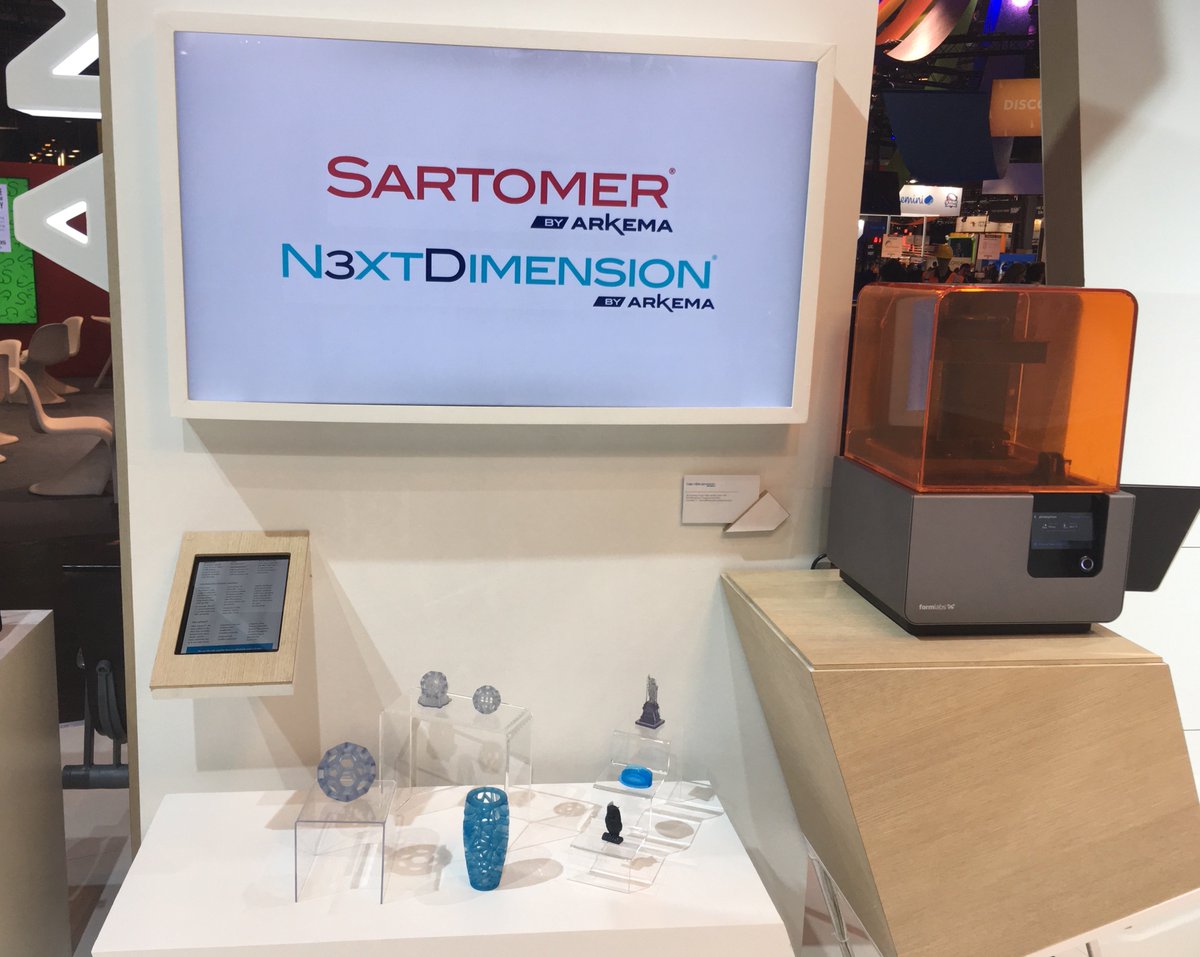 SartomerGlobal's tweet photo. Come watch live 3D printing sessions with pioneering N3XTDIMENSION™ 3D Printing UV Materials at ARKEMA Booth #E39 (Hall of Tech) - #VivaTech 2018.
#3Dprinting #Sartomer #VivArkema #N3XTDIMENSION https://t.co/TTp37ZsqXm