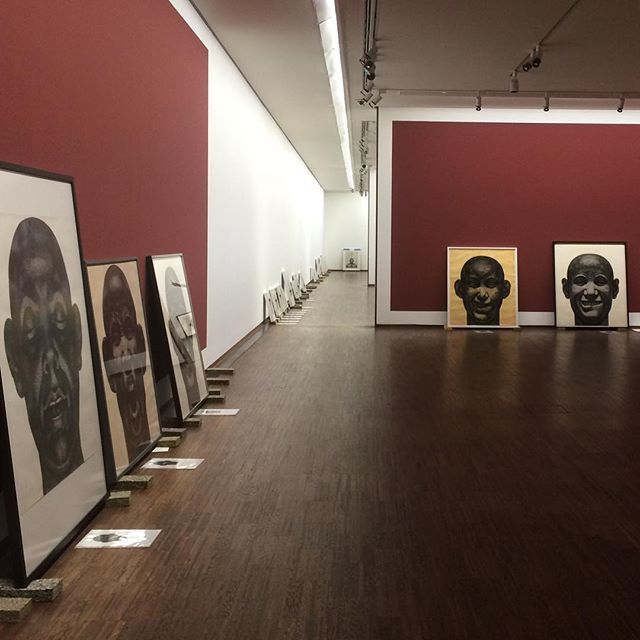 kunstziege's tweet photo. Setting up @albertinamuseum #florentinapakosta #retrospective #drawing #facialformation #facialexpressions #franzxavermesserschmidt #characterheads #revisited #contemporaryart #vienna https://t.co/AbNg3P77DX