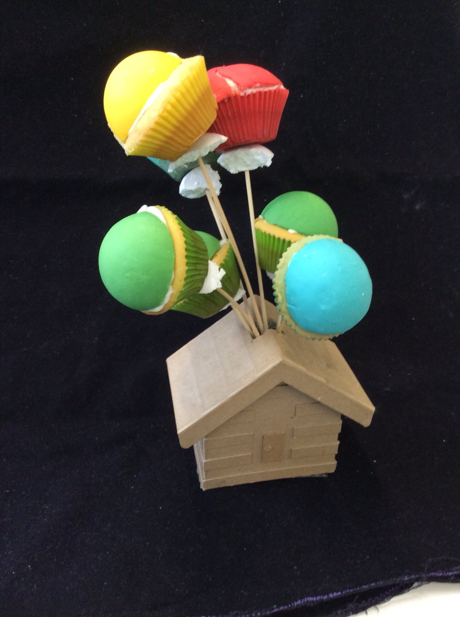 THSch_Food's tweet photo. A fabulous “Up” balloons cupcake creation by Annie, definitely star baker of the week! #thfood https://t.co/XyWE6V1Icy