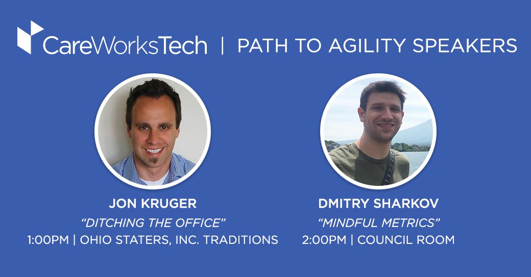 CareWorksTech's tweet image. Day 2 at @PathToAgility! Come by our booth and solve a puzzle for a chance to win one of our prizes. Also, don't miss these two speaking sessions this afternoon!

 @cohaainfo #PathToAgility #Event @CareWorksTech #path18