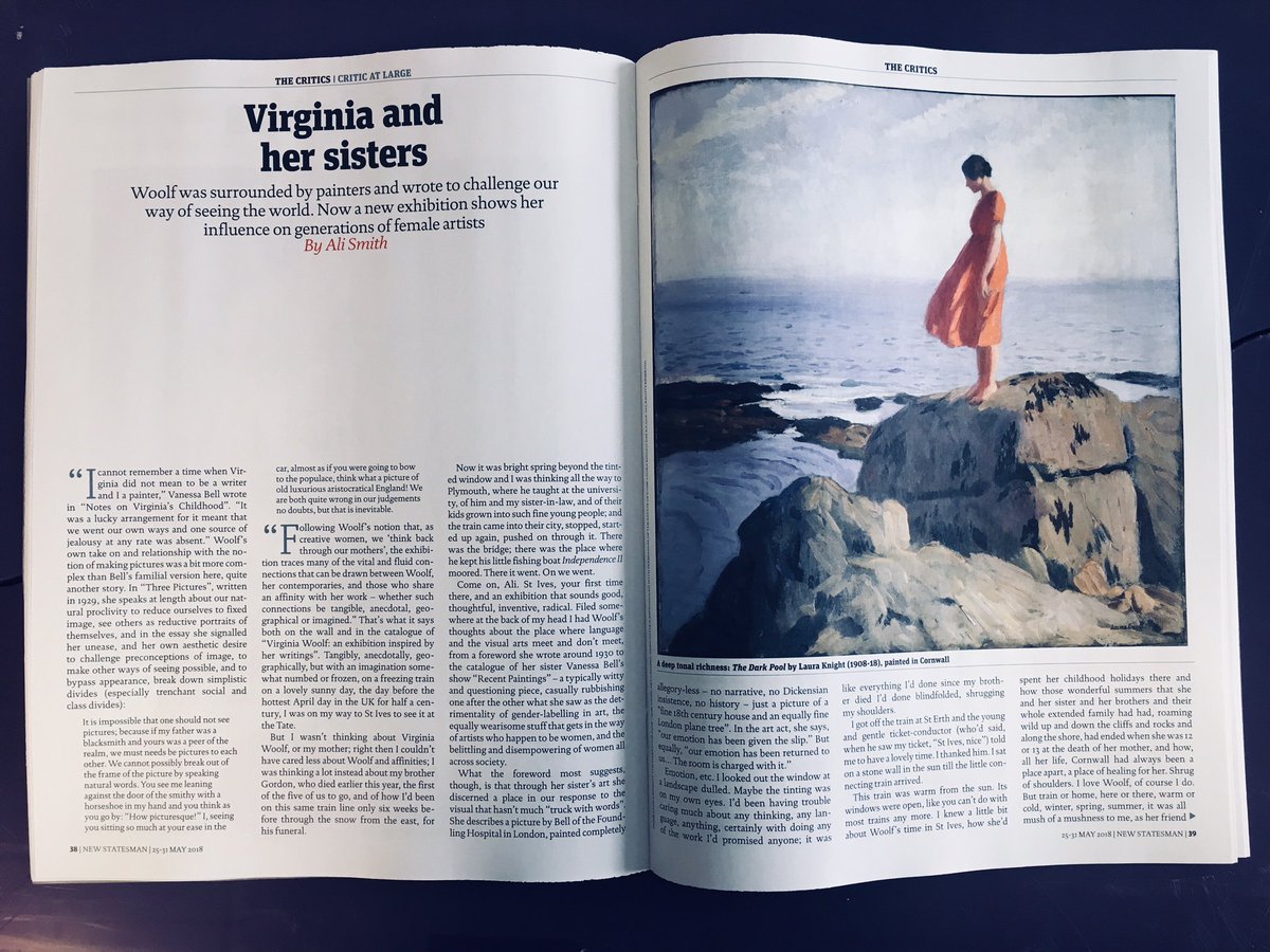 Tom Gatti (@tom_gatti) on Twitter photo Virginia Woolf wanted to "challenge preconceptions of image, to make other ways of seeing possible, and to break down simplistic divides" Ali Smith's v personal response to the <a href="/Tate_StIves/">Tate St Ives</a>/<a href="/PallantGallery/">Pallant House Gallery</a>/<a href="/FitzMuseum_UK/">Fitzwilliam Museum</a> exhibition inspired by Woolf - in today's <a href="/NewStatesman/">The New Statesman</a> Virginia Woolf wanted to "challenge preconceptions of image, to make other ways of seeing possible, and to break down simplistic divides" Ali Smith's v personal response to the <a href="/Tate_StIves/">Tate St Ives</a>/<a href="/PallantGallery/">Pallant House Gallery</a>/<a href="/FitzMuseum_UK/">Fitzwilliam Museum</a> exhibition inspired by Woolf - in today's <a href="/NewStatesman/">The New Statesman</a>