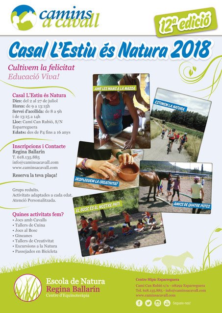 ReginaBallarin's tweet photo. Aquesta tarda rebrem les inscripcions del Casal l'Estiu és Natura. Estarem a la caseta de fusta des de les 19h a les 20'30h.
Us esperem!
@CaminsaCavall #Esparreguera #Collbató #elBruc #abrera #Martorell #Piera #Castellolí #Montserratí https://t.co/Dk1xI9tRlG