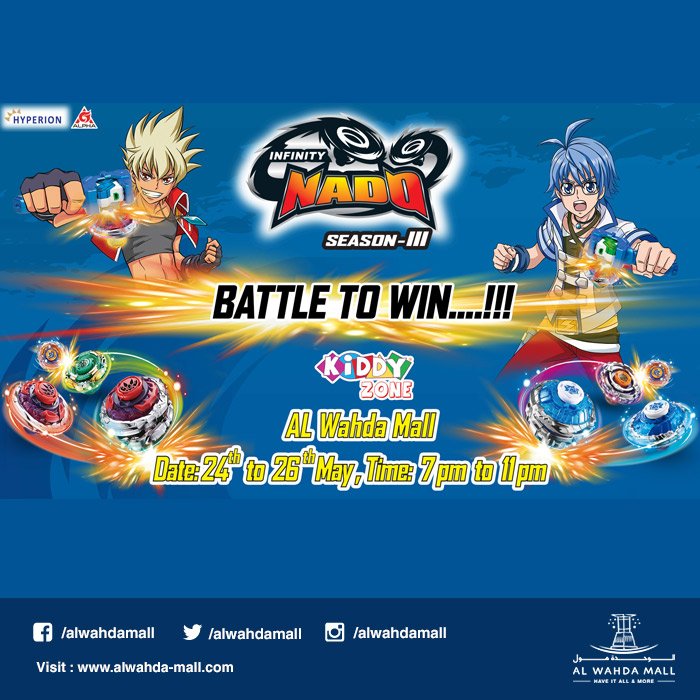 alwahdamall's tweet photo. We would like all the kids and families to join us in our Store and participate in our magical Challenge Infinity Nado. #KiddyZone @alwahdamall https://t.co/rTkd3ongyN