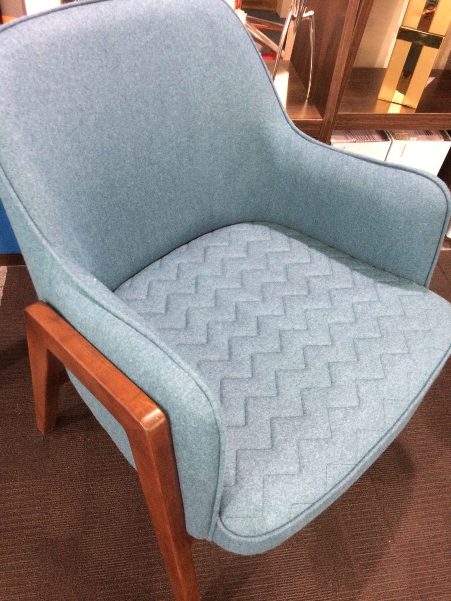 camira's tweet image. Coordinating use of our Synergy and Synergy Quilt Chevron fabrics in @Elite_Furniture showroom at #cdw2018