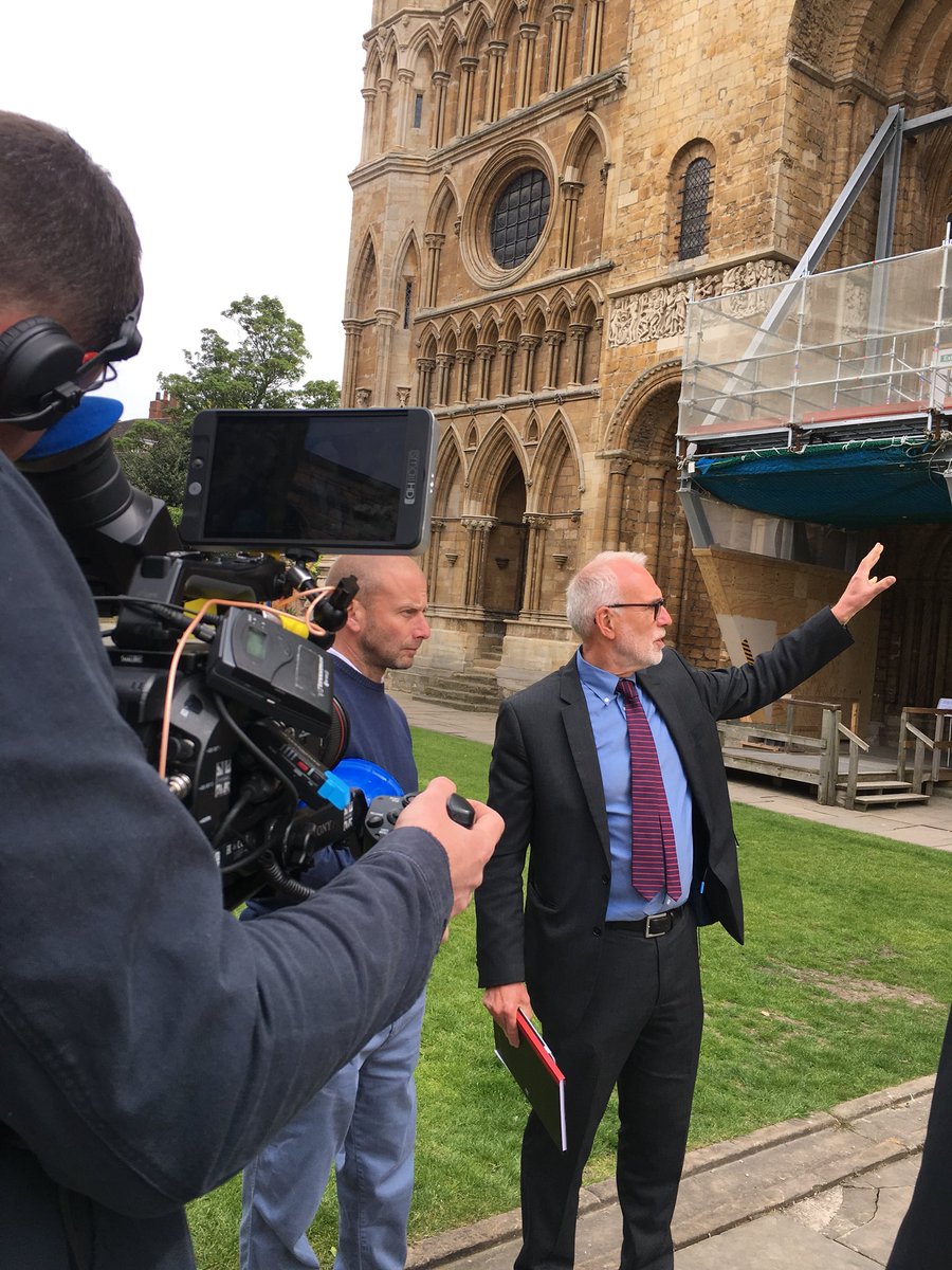 adamdgreenfield's tweet photo. @ElliottWood_ filming at @LincsCathedral #reveal #materialise #impact #engineeringabettersociety #stone #craftcenturiesold #inspiring https://t.co/bERWiQUXDu