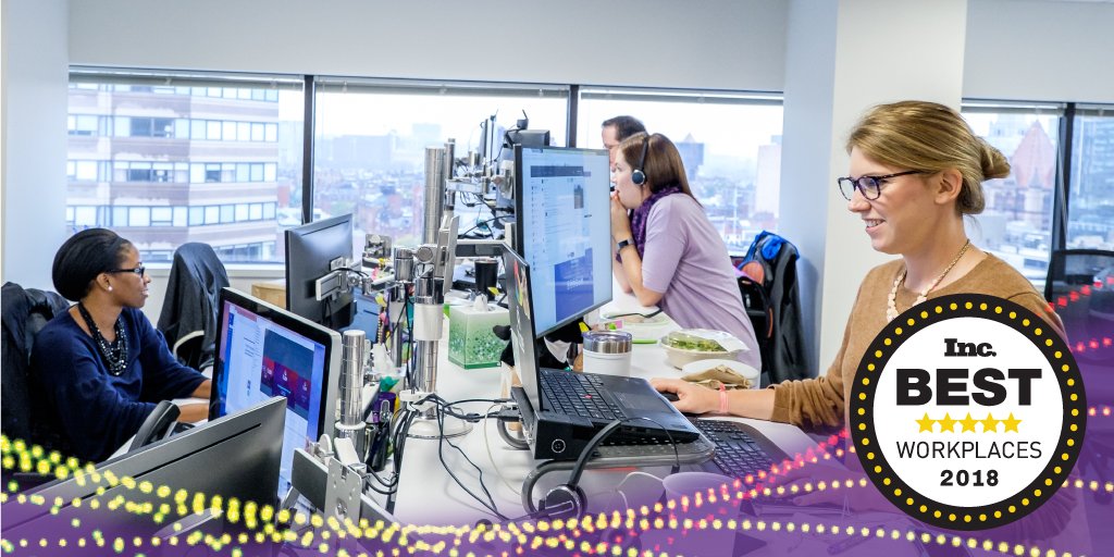 fuze's tweet photo. Fuze was just named one of @Inc's Best Workplaces for 2018! Learn more about how we empower our employees to use the tools they create to enable their best and most innovative work: https://t.co/aHvRDOzY7v #LetWorkFlow #careers #tech https://t.co/NDWkRwi7Em