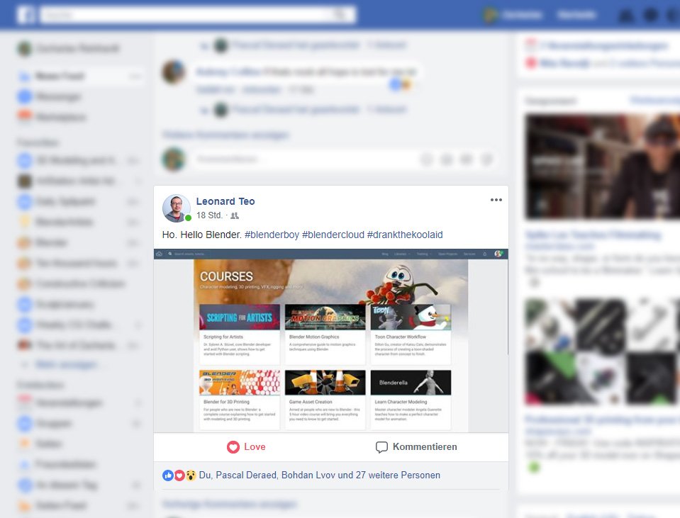 zreinhardt3d's tweet image. Awesome! The CEO of Artstation (Leonard Teo) just joined the @Blender_Cloud ! @tonroosendaal @fsiddi #b3d #böender #blendercloud