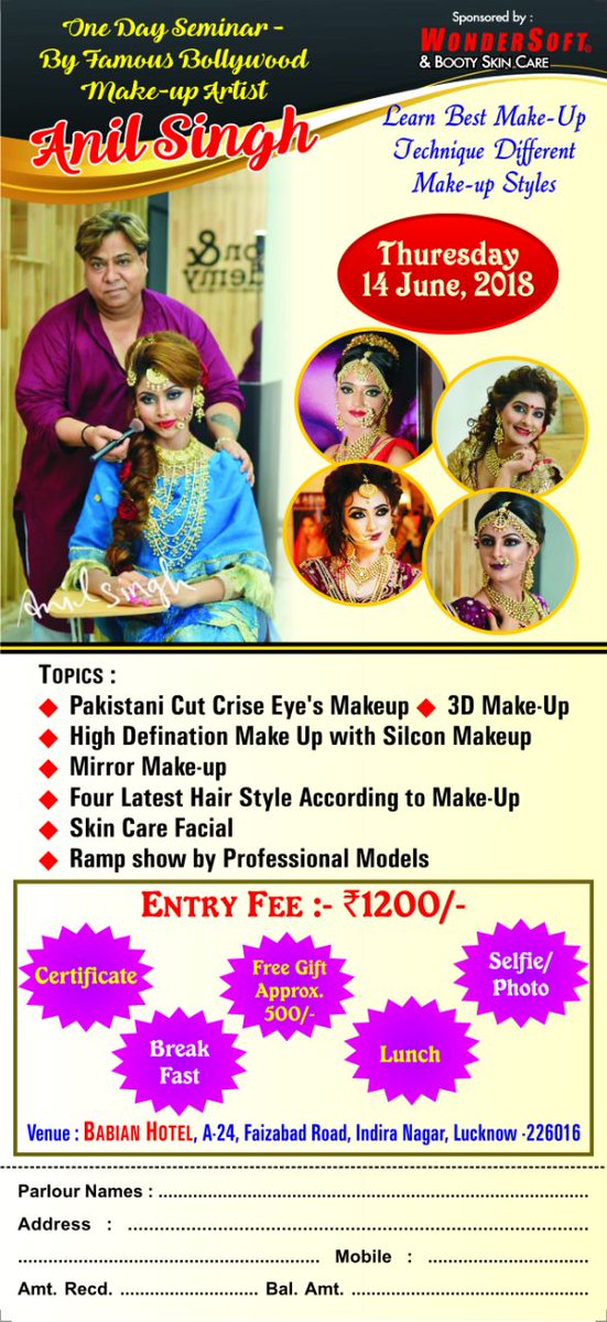 Wondersoft On Twitter One Day Seminar By Famous Bollywood Make