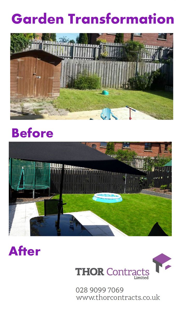 ThorContracts's tweet photo. The sun is out so make sure your garden is #summerready!
Pics of a #gardentrasnformation Decking removed, drainage pipes&clean
gravel laid, topped with soil&new turf for a #beautifullawn. Dedicated
trampoline area&garden #powerwashed .Get in touch https://t.co/v5ET1lfVHM https://t.co/GIvb8fGbtB
