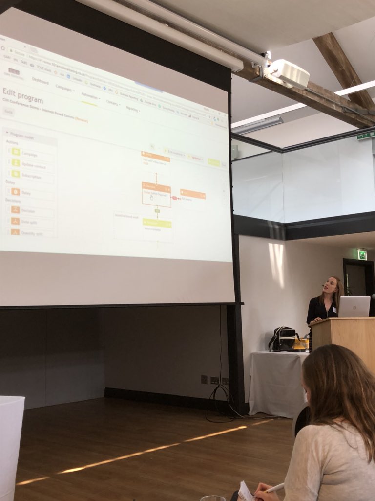 Absolutely fantastic practical case study on email marketing automation from Victoria at <a href="/originalcotts/">Original Cottages</a> at #CIMCustExp18