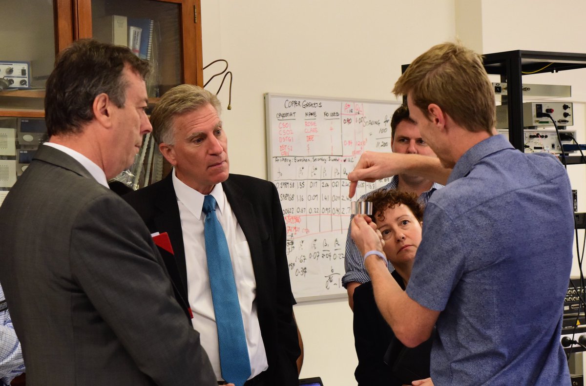 It's great to be back in Adelaide! Chargé d'Affaires James Carouso getting a tour of the Institute of Photonics and Advanced Sensing <a href="/UniofAdelaide/">Uni of Adelaide</a> .