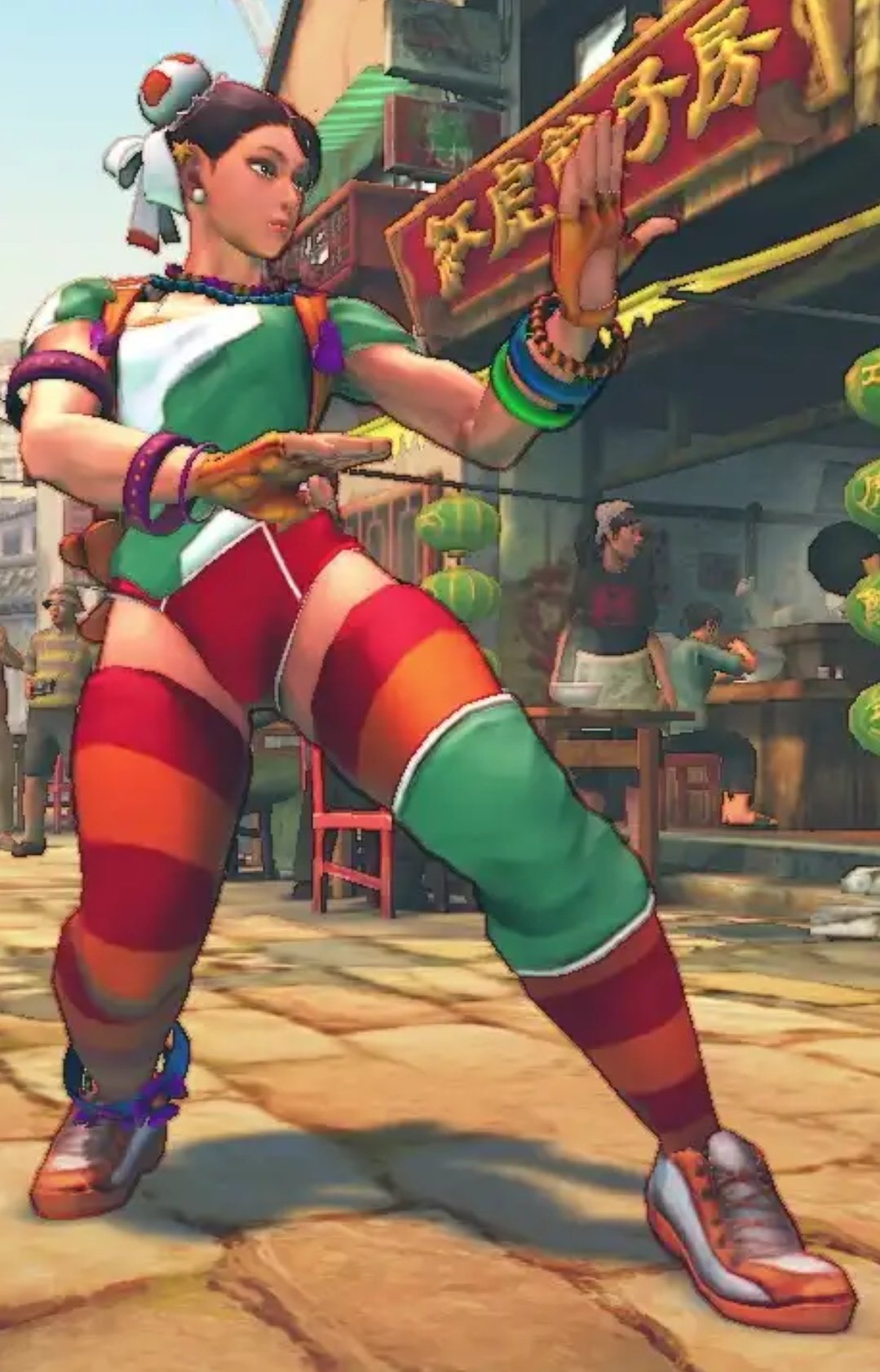 りょう Street Fighter ストivのバケーション 休暇 コス 好きな人には悪いけど 自分はこの頃の とりあえずごちゃごちゃさせて たくさん色使おう 的なデザインが苦手だった こんな落ち着かない色で休暇を過ごす ディージェイなら過ごしそうだけど