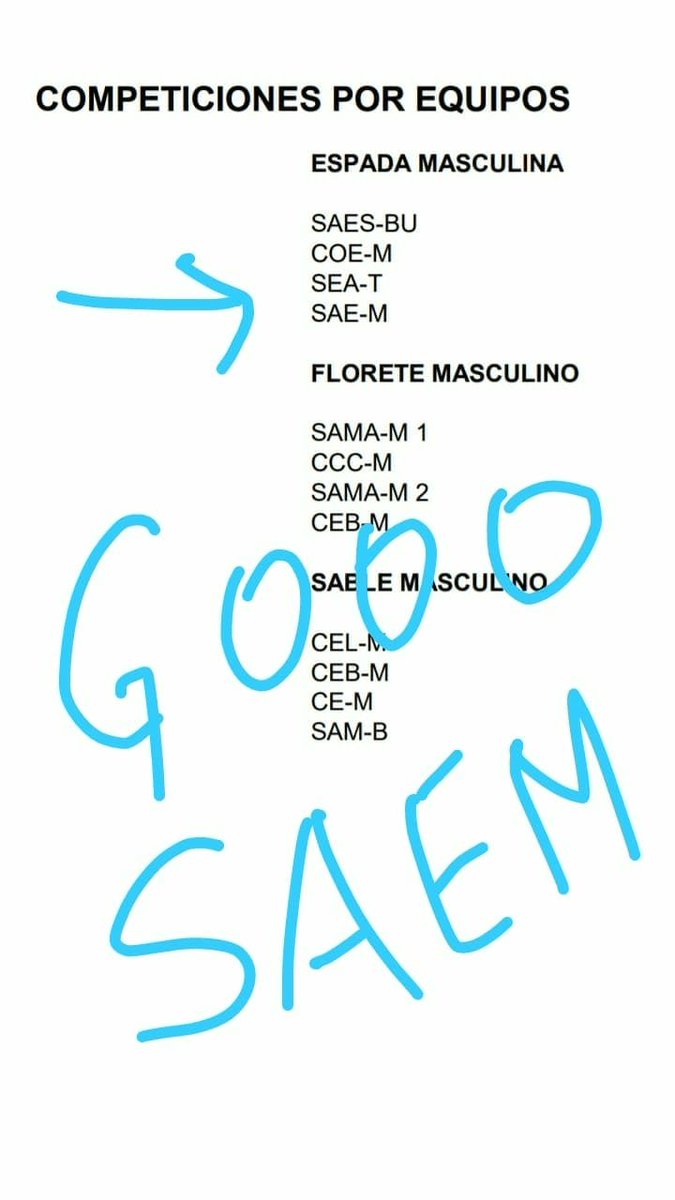 Lovesgrima's tweet photo. 5 SAEMS CLASIFICADOS PARA EL CTO DE ESPAÑA DE ESGRIMA INDIV SENIOR... Y EL EQUIPO MASC!!
ELENA DAMAS, @Guillesgrima , @andrs_puerto , JAVIER FDEZ Y @RuizKuya
SENCILLAMENTE ESPECTACULAR
PRIMERA VEZ QUE NOS CLASIFICAMOS POR EQUIPOS EN EL SENIOR!!!!!
GOOOOOOO SAEM
#GoSAEM https://t.co/RRwlK71xEH