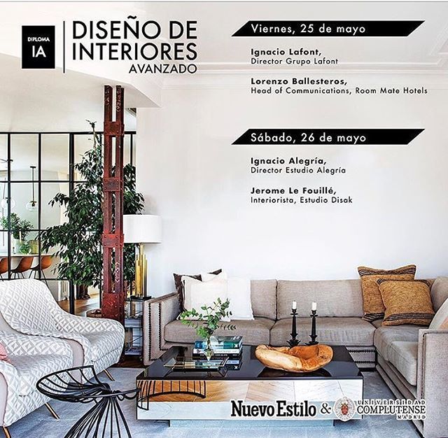 estudioalegria's tweet photo. ¡¡¡Nos vemos este sábado!!! Gracias @escuelainteriores @martarioperez @nuevoestilo_revista y a la organización del Diploma Avanzado en Interiores. Siempre es un placer compartir experiencias y buenos momentos con futuros profesionales. #diseño #interiori… https://t.co/fADfbjvJVX https://t.co/xCMCu5MyV9
