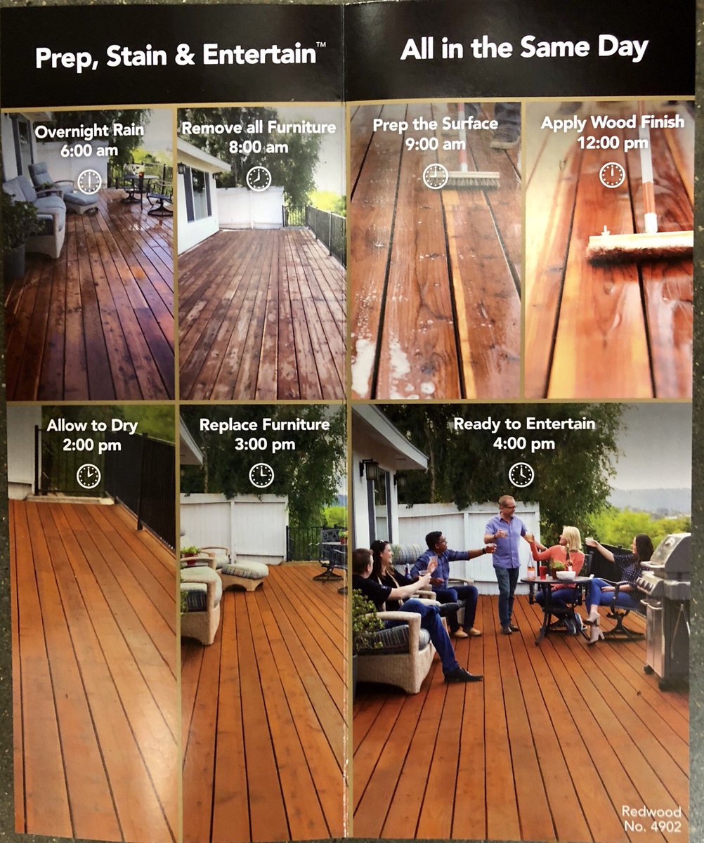 Doug_BehrSW's tweet photo. Prep, Stain, &amp; Entertain All in the same day. Behr’s new exterior deck stain. Mr Randy needed to get project completed today. No problem. Behr’s new Quick Dry oil stains to the rescue. Customer engagement is key. GAC https://t.co/JP01XPaFZL