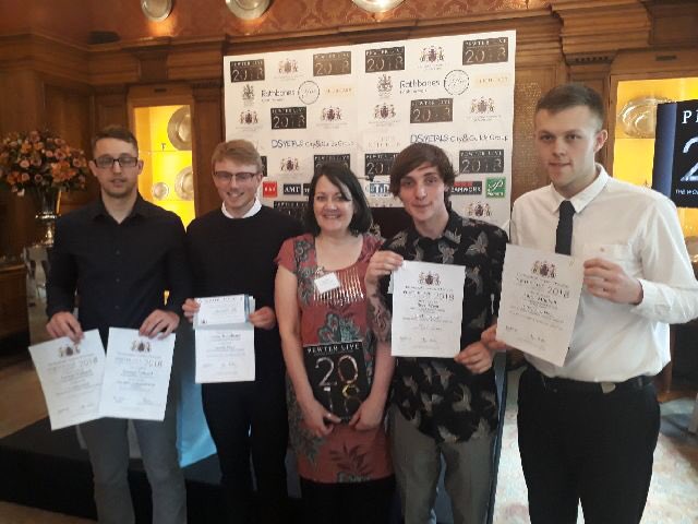 Product Design second year students @BucksNewUni win 5 prizes including 3 firsts, 1 second, 1 highly commended at @pewterlive competition today, legends!