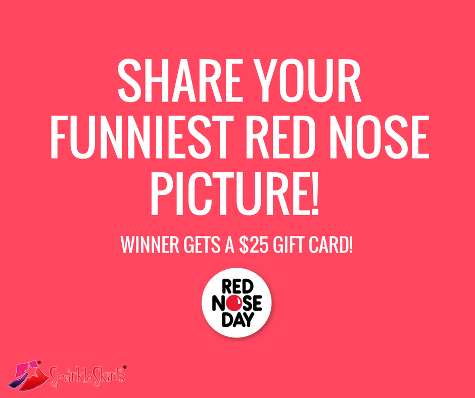 BolderChoice's tweet photo. It is #RedNoseDay!
Tweet a funny picture of yourself in your red nose and tag @SparkleSkirts. The funniest picture will receive a $25 SparkleSkirts gift card. A winner will be chosen from Facebook, Twitter, and Instagram. https://t.co/YXQDHlHfCu