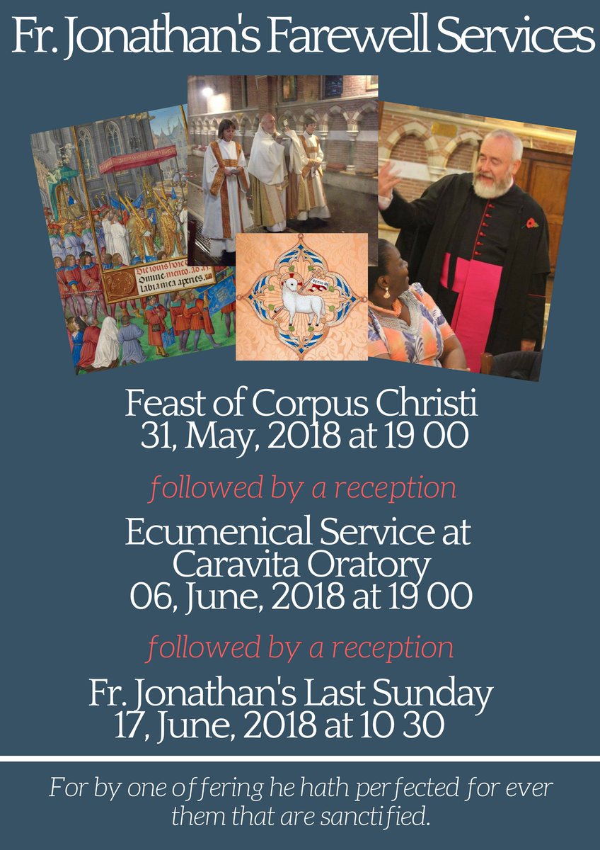 AllSaintsRome's tweet image. After so many years we sadly bid farewell to our dear chaplain, Fr. Jonathan, we wish him all the best and we know he will flourish in his new church in London. May the Lord bless and keep him. But before he leaves, make sure to attend at least one of his farewell services!