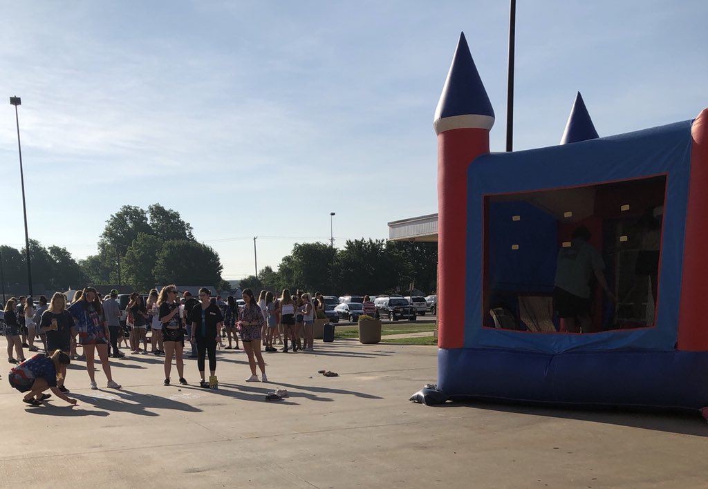 It’s 8 am and the class of 2018 brought a bouncy house and is currently playing in the parking lot together.  I will miss you guys and look forward to graduation with you tomorrow. 🐯❤️