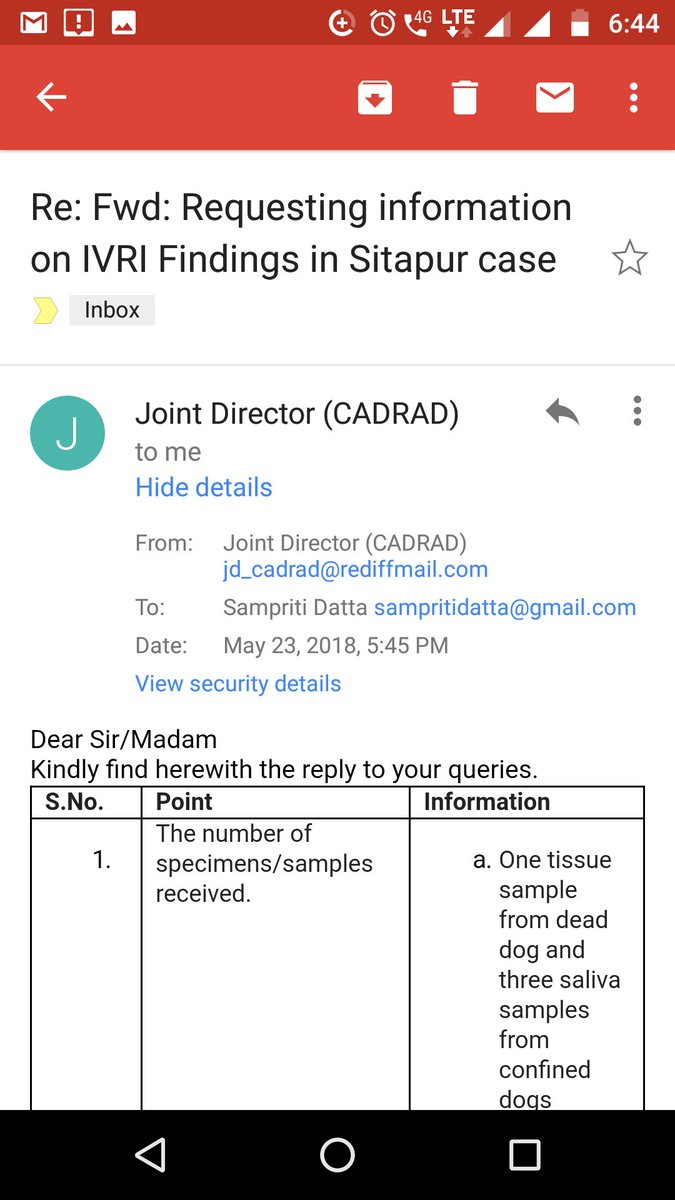 D_Sam86's tweet photo. @overto @htTweets @kumarchadwick @PandeyKamna @Interceptors 
Here's why HT is being condenmed - it's peddling BIASED AND CONCLUSIVE OPINIONS in the garb of Facts and News!!
IVRI CADRAD Dept. has OVERTURNED ur article DENYING ANY CONFIRMATION OF SPECIMEN DOGS BEING 'KILLER DOGS'! https://t.co/gaP7vzzhiV