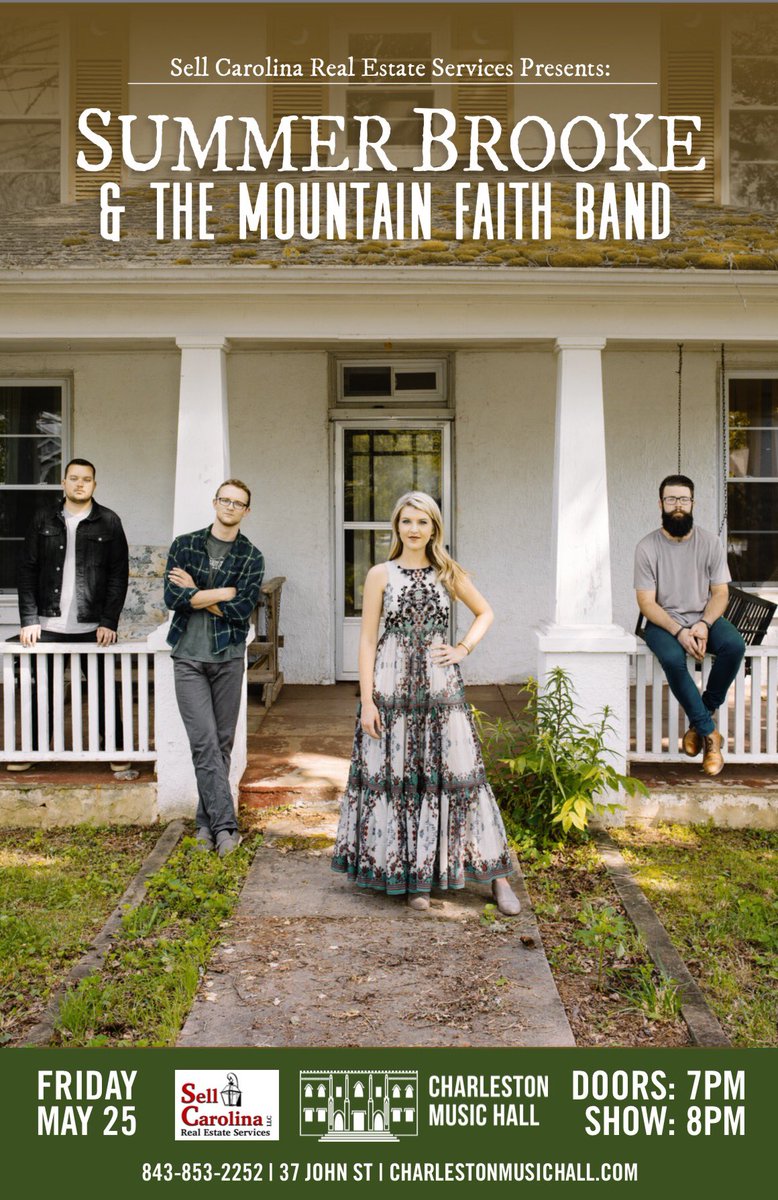 MtnFaithBand's tweet photo. @CityCharleston we are coming your way! May 25th at the @CHSMusicHall #agt #Charleston #southcarolina https://t.co/3lf6lFqxjt