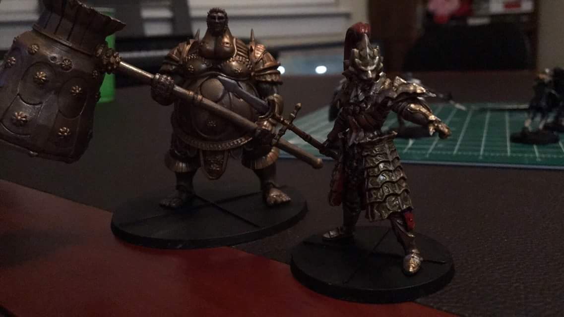 Tableflop's tweet photo. Almost finished with theses Dark Souls minis from the board game. Trying to make room for Great Wolf Sif in the Darkroot expansion. #DARKSOULS #mini #paint #boardgames https://t.co/40mkpe6wrP