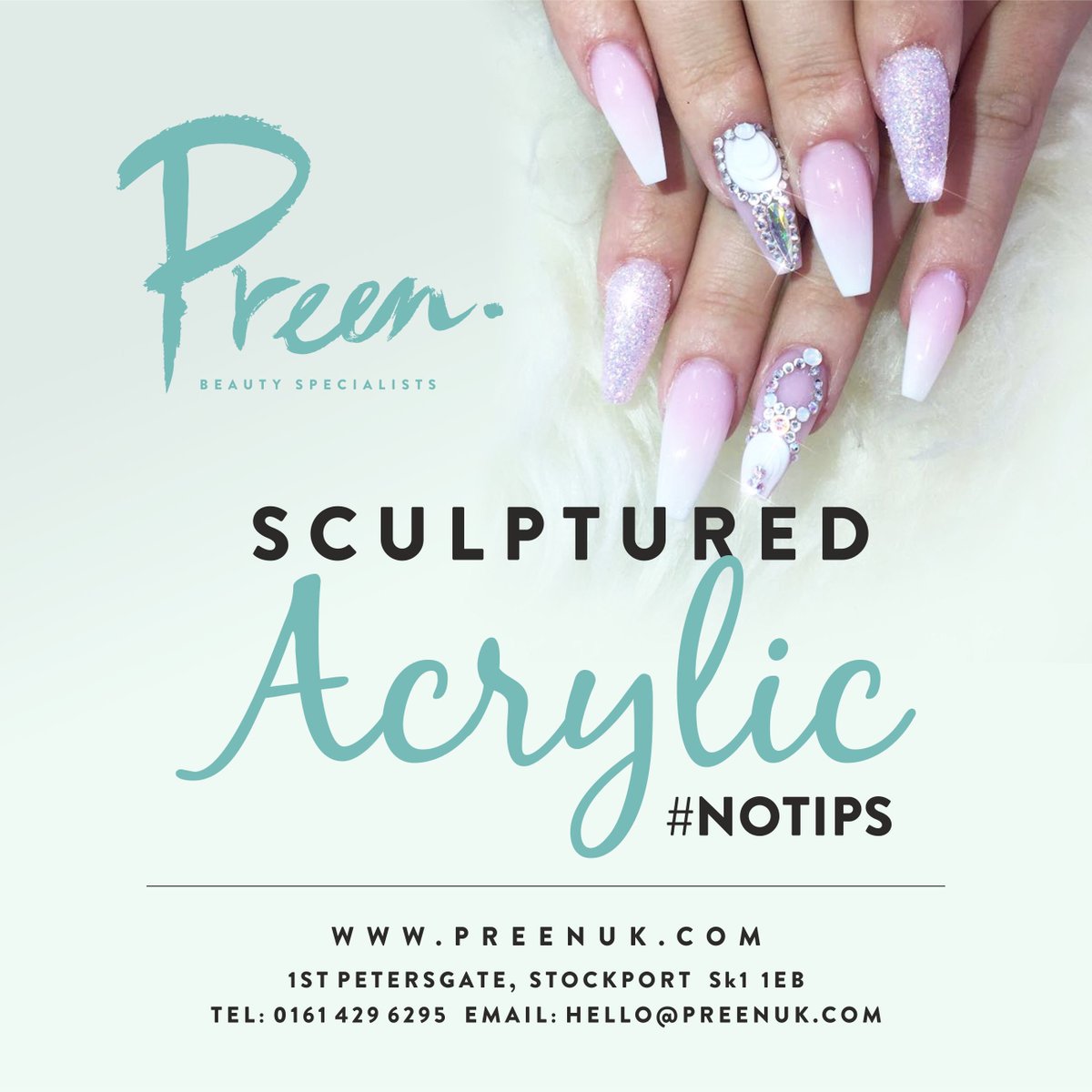preenyourself's tweet image. at Preen Beauty Specialists we are a #NOTIPS salon, our experts sculpt your perfect set of claws from your natural nail shape. Want a full breakdown of the treatments we offer? Head to preenuk.com/pricelist