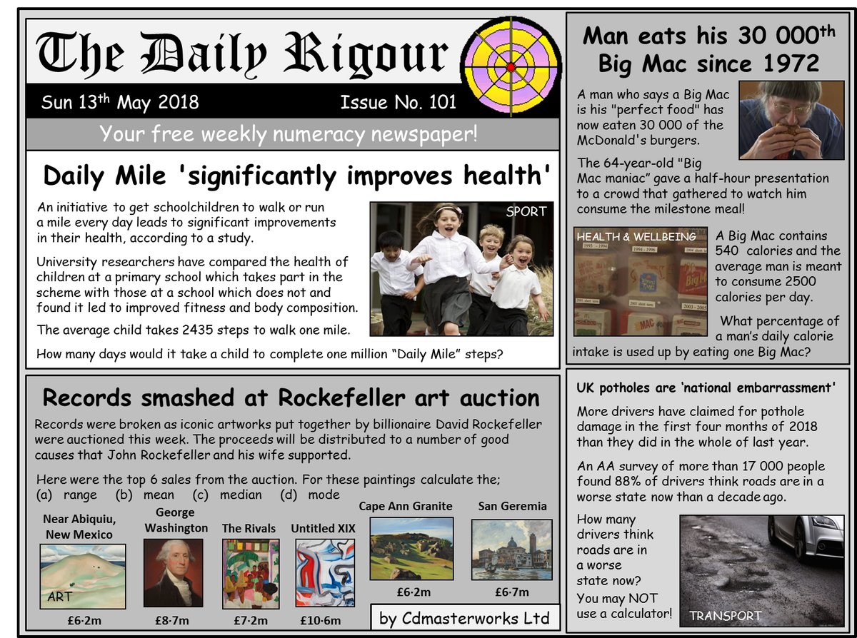 RigourMaths's tweet image. Want to improve your numeracy skills? Try this weeks #DailyRigour 101, your FREE numeracy newspaper. Download this and view all past editions on our webpage; cdmasterworks.co.uk/the-daily-rigo…. #numeracy #CfE #parentalengagement