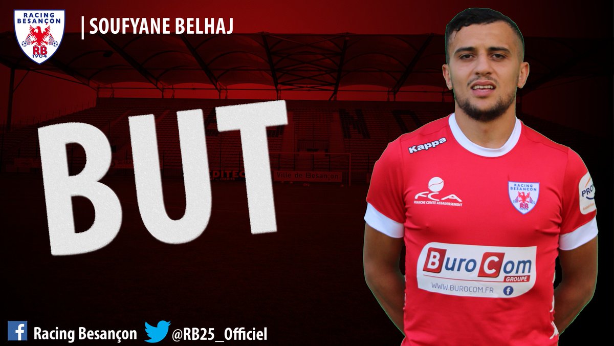 racing_besancon's tweet photo. [#RBLCFC 2-1] 77' BUTTTTTTTTT SOUFYANE BELHAJJJJJJJJJ qui vient tout juste de rentrer en jeu et dévie subtilement la balle sur un centre de Mebrak #TousEnRouge  #TeammRB 🔴🔵 https://t.co/XGGgvPGWOA
