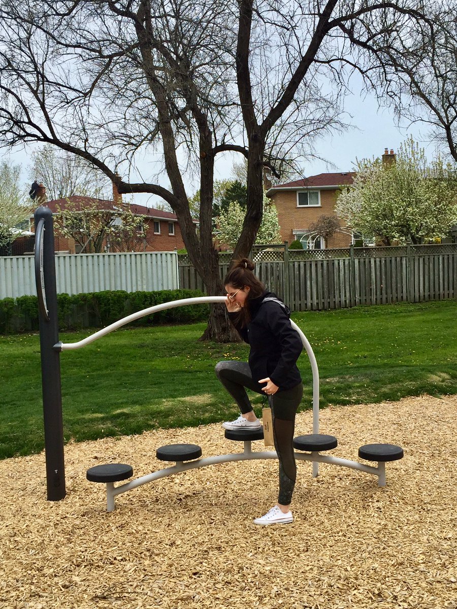 stefszczepanski's tweet photo. Testing the outdoor fitness equipment at the re-opening of Syed Jalaluddin Memorial Park @MississaugaPF @JohnKovac4 Ward 4 celebration @MiLivingGreen #changeclimatechange #liveourparks https://t.co/UadHEiPpuC