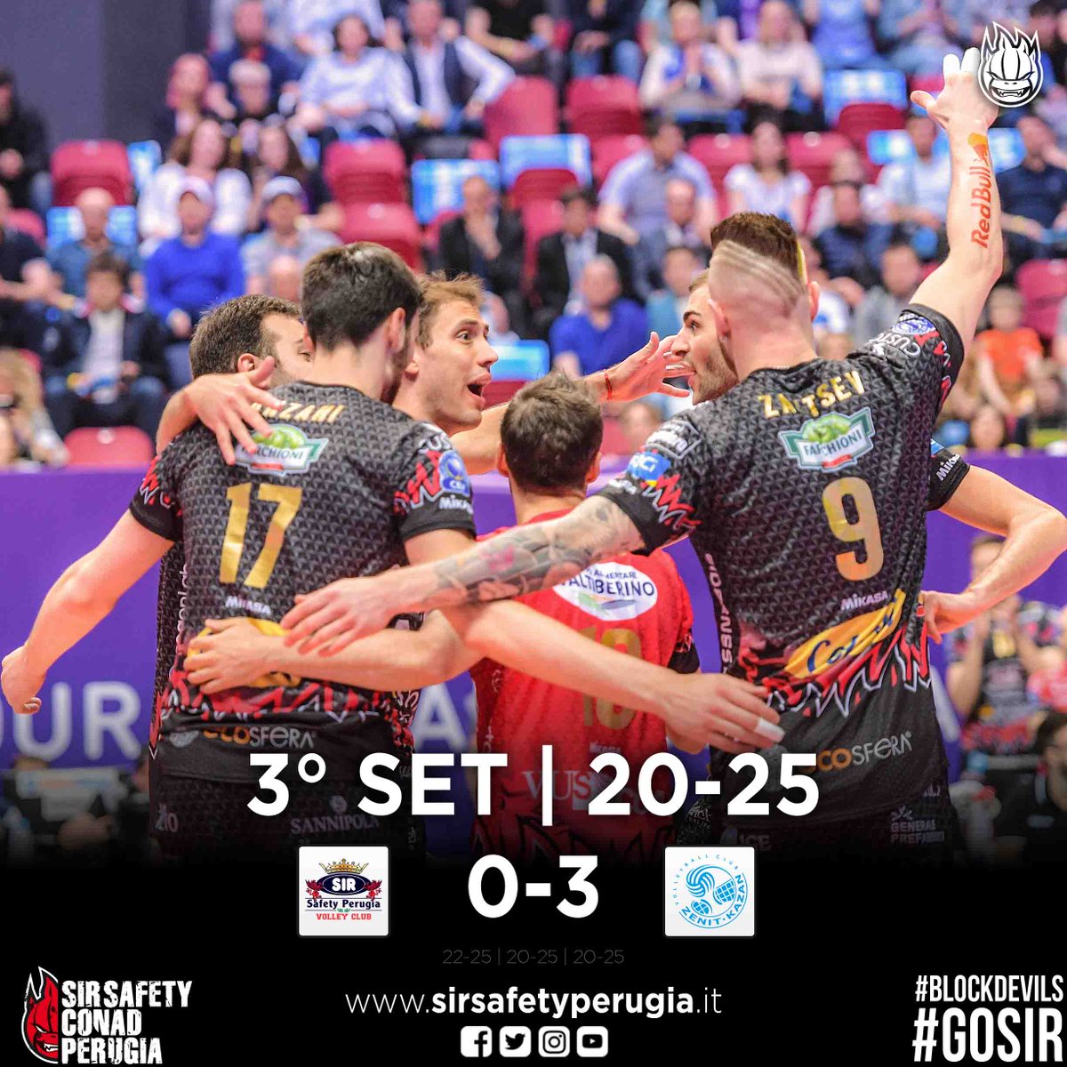 SIRVolleyPG's tweet image. Finisce 3-0 il match di semifinale contro Kazan: 25-20 il terzo parziale. #3SET #PerugiaKazan #CLF4Kazan #CLVolleyM #GoSir #BlockDevils #RCD #ORAéADESSO