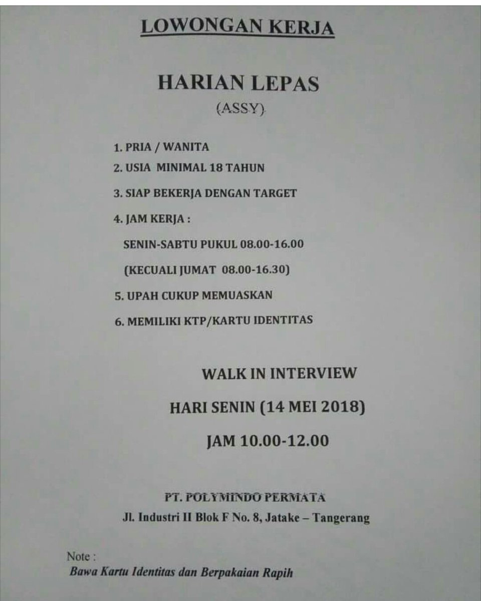 Lowongan Kerja Indomaret Bekasi