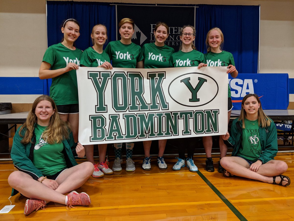 YorkBadminton's tweet photo. Day 2! Good luck to Jenna Gallichio and Sam Reed as they compete against the top 16 doubles teams in the state. @YorkAthletics https://t.co/0WLCok0oDp