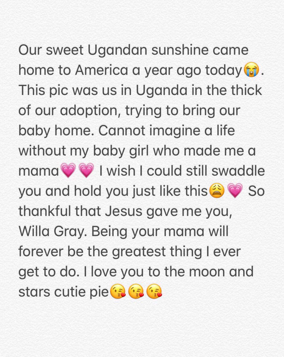 laur_akins's tweet photo. Our sweet Ugandan sunshine came home to America a year ago today😭... https://t.co/NHNJzZufip
