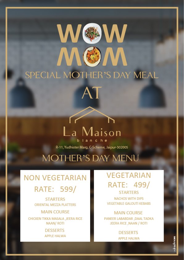 lamaisonjpr's tweet photo. A lovely treat for the Wonder Women around us! 
Happy Mother’s Day...

#jaipur #mothersday #special #mediterranean https://t.co/EjB8v8E4np