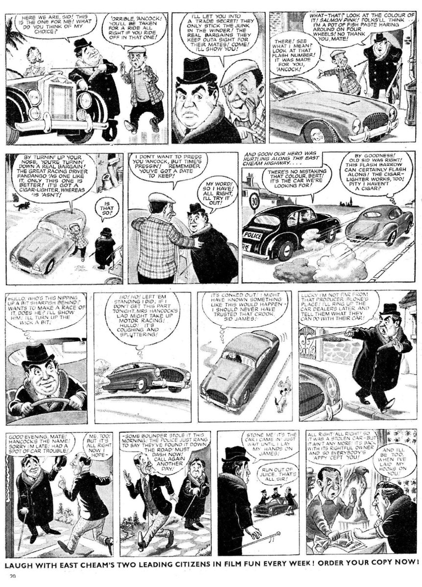 archivetvmus71's tweet photo. Tony Hancock, assisted (more or less) by his old china Sid James in Film Fun Issue 2088 https://t.co/iuyHbY3gDq