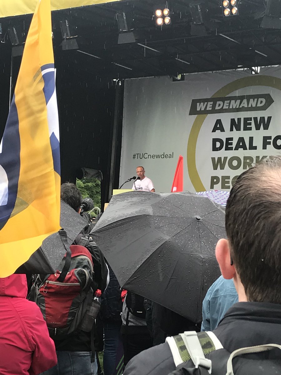RehanaAzam's tweet photo. Great to see @Tim_Roache @GMB_union General Secretary our message to employers in the gig economy “We are coming from you” #tucnewdeal https://t.co/J6C7qVwdAR