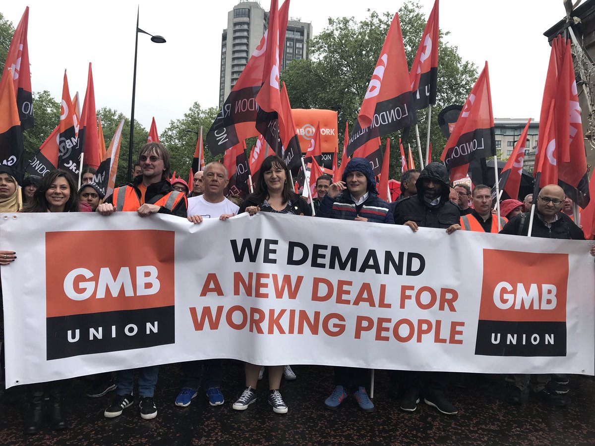 RehanaAzam's tweet photo. Great to see @Tim_Roache @GMB_union General Secretary our message to employers in the gig economy “We are coming from you” #tucnewdeal https://t.co/J6C7qVwdAR