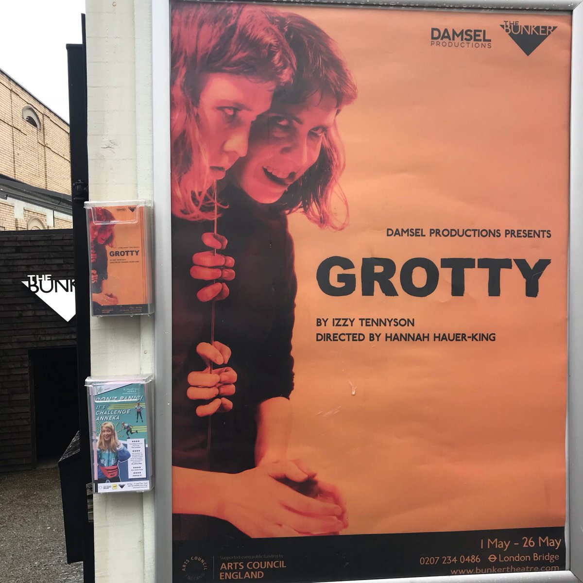 Very excited to be at the <a href="/BunkerTheatreUK/">The Bunker Theatre</a> to see #GrottyPlay this afternoon!