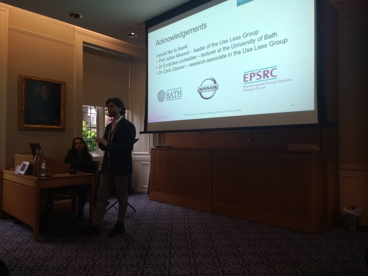 MCRCatz's tweet photo. Innovative measures to reduce wastage in car manufacture from second year PhD student Iacopo Russo @cu_mat https://t.co/OFewCgftRJ