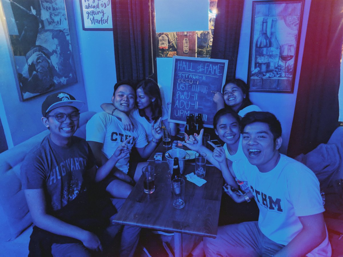 defaultcafepub's tweet photo. BREAKING: UST is the first ever to have 10 Lucifer Shots, beating UP's record of 8 — proof na strong ang mga Thomasians sa inuman. https://t.co/kGe3CvolZQ