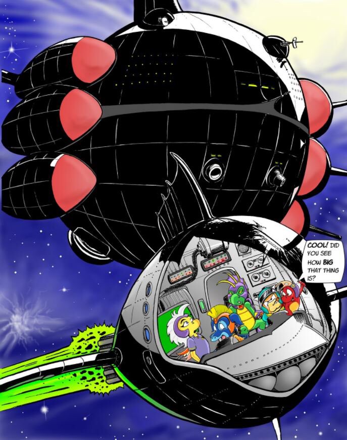 The latest Galactic Dragons guest comic by <a href="/PeskyGremlins/">Pesky Gremlins</a> is out of this world! Thank you H, it’s fabulous! Be sure to check out Pesky Gremlins at peskygremlins.com #GalacticDragons #comics #webcomic #scifi #space #humor #spaceship galacticdragons.com