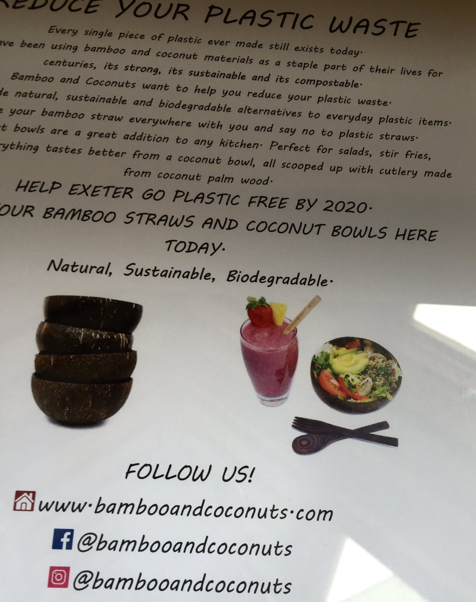 IscaArts's tweet photo. We are delighted to now be stocking these fantastic products from Bamboo and Coconuts!! 🙂
https://t.co/Uv0yqGR1dI

Natural. Sustainable. Biodegradable!

Come and see!!! @visitexeter @TheProspect1 @OTWexeter @QuayPresents @Rock_ChiroExe https://t.co/BjFwJRidT2