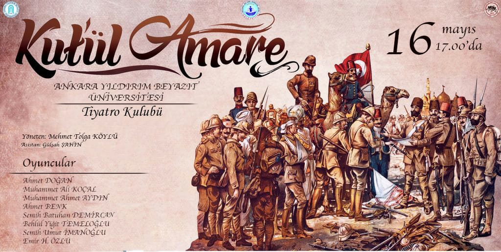 Üniversitemizde Kut’ül Amare Tiyatro Gösterisi Gerçekleştirilecek
basin.ybu.edu.tr/?p=26109
📅 16 Mayıs 2018 Çarşamba
🕞 17:00
📍 Etlik Milli İrade Konferans Salonu

Programa Herkes Davetlidir...
<a href="/drMetinDogan/">Prof.Dr.Metin Doğan</a> <a href="/aricankazim/">Musa Kazım ARICAN</a> <a href="/usanfatih/">M. Fatih Uşan</a> @aybunikonsey @abkarabulut <a href="/ybutiyatrokulup/">YBU Tiyatro Kulübü</a>